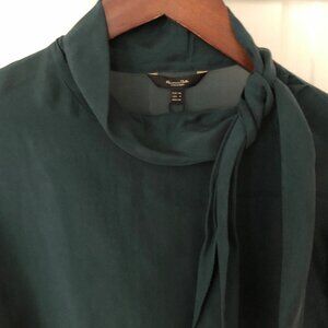 Dark Green Mulberry Silk Blouse NWT